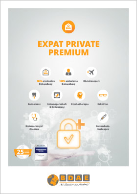 Cover Versicherungsunterlagen Expat Private Premium (PDF)
