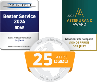 F.A.Z. - Institut - Bester Service - 04 | 2024 und 25 Jahre BDAE | Assekuranz